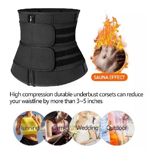 Waist Trainer Belt-Slimming Body Shaper Belts Sport Girdle with two strap