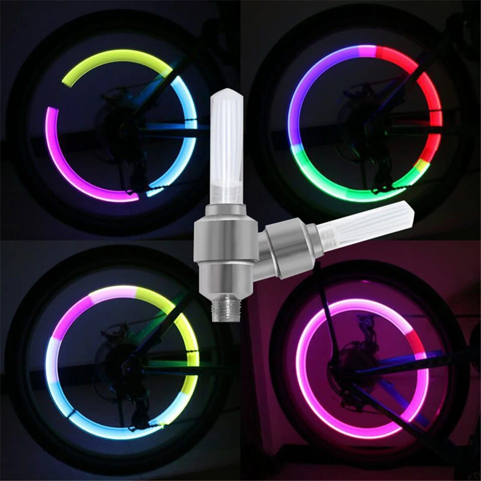 wheel light multicolor for car/bike/bicycle with bettery cells - 2