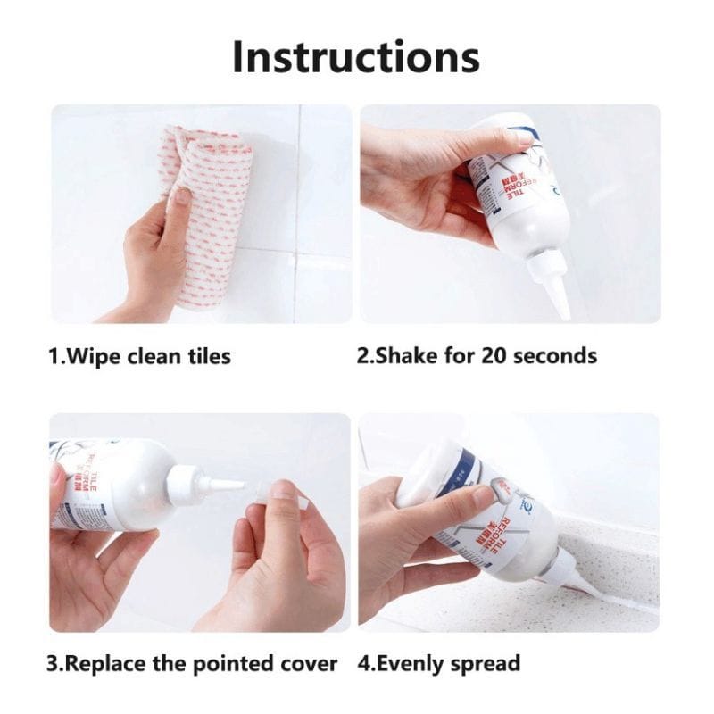 (280ML)Tile Reform Glue Tiles Gap Filler Agent | Waterproof Grout Sealant Adhesive Adhesive