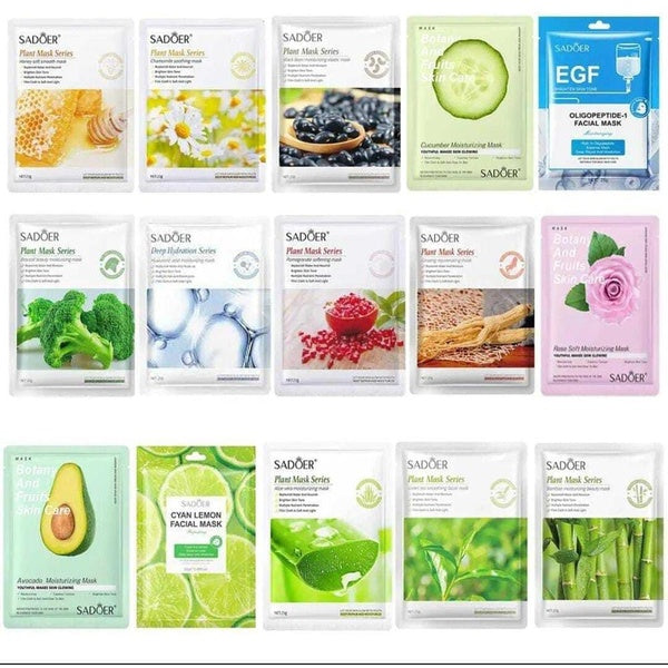 Pack of 6 Random Sheet Masks - Hydrating, Brightening, and Nourishing - GlowLaa.com