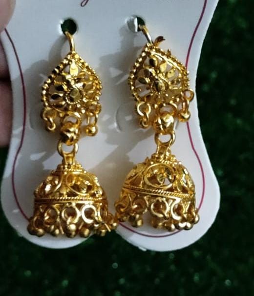 1 Pair Golden antique jhumke