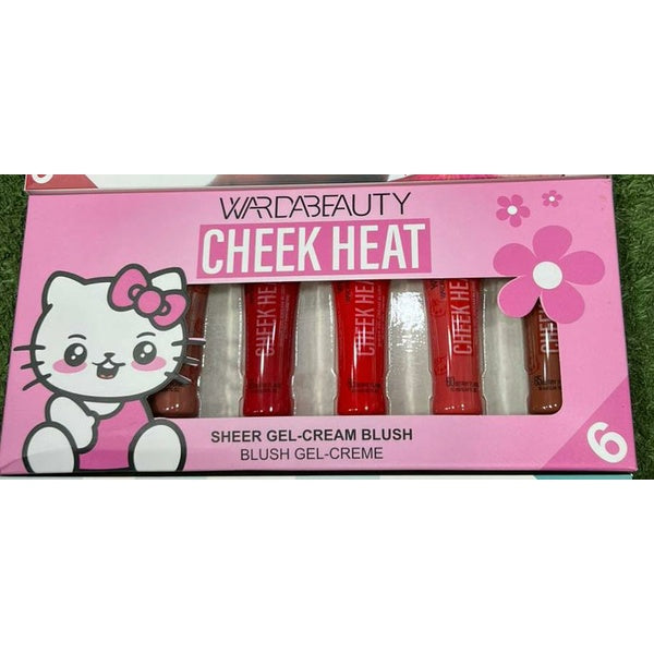 Pack of 6 Cheek Heat Shimmer Gel-Cream Blush,