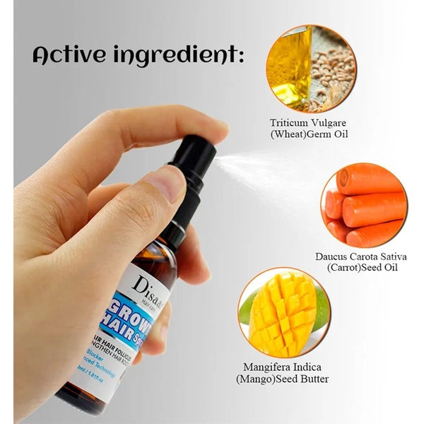 Original Growth Hair Oil Spray Repair Follicles Strengthen Hair Root DHT Blocker Nourishing 30ml - GlowLaa.com