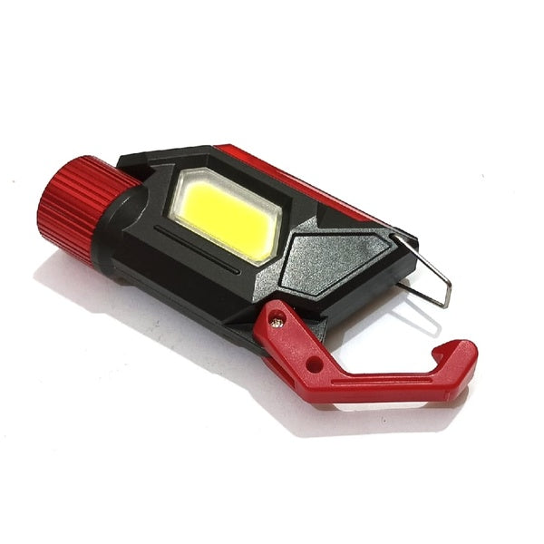 7 in 1 Multifunctional Mini LED Flashlight Keychain COB Work Lights Type-C Rechargeable Pocket Torch Outdoor Camping Emergency Lamp