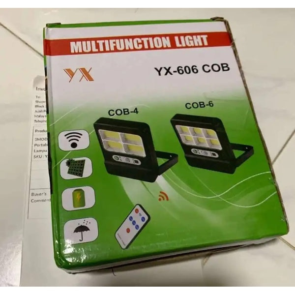 Multifunction 360 Degree Rotatable Remote Control LED Solar Light Wall Lamp with Built-in Solar Rechargeable Battery, with Human Induction, Intelligent Lighting Control, Waterproof – Model: YX-606 - GlowLaa.com