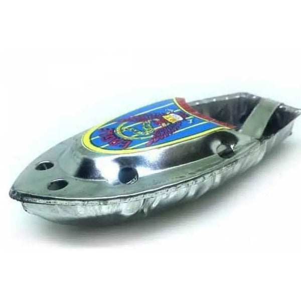 5 Pcs Set - Water Candle Boat Alloy Tin Metal Toy For Kids Boys and Girls - Bath Baby Toy Swimming Fun Toys - PoP PoP Sound