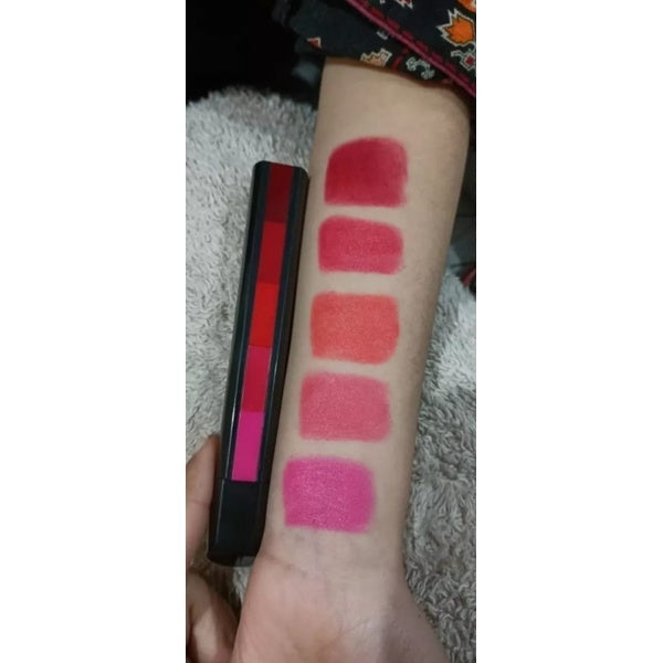 ( pack of 2 ) 5-in-1 Lipstick  | Five Shades In One| Long Lasting, Matte Finish| - GlowLaa.com