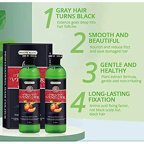 Aravli BEAUTE BLANC Fruit Vinegar Black Gel Color,  500 ml - GlowLaa.com