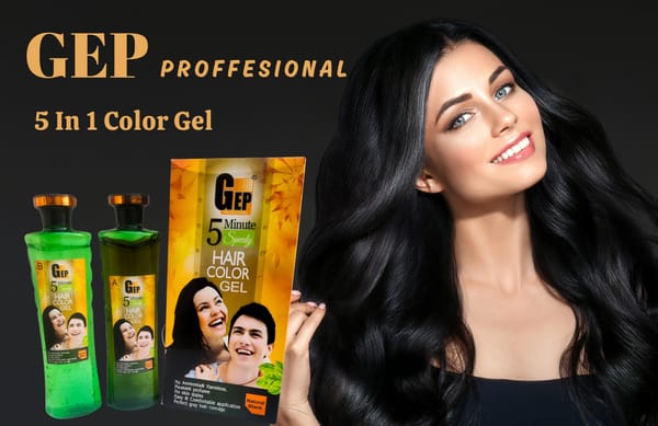 GEP PROFESSIONAL 5 MIN SPEEDY HAIR COLOR GEL 2 BOTTLE 1000 ML - Black