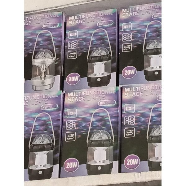 Rechargeable 2-in-1 Outdoor Camping Lamp &amp; Disco/Fancy Light Stage Light with USB Cable (Random color) - HW978W