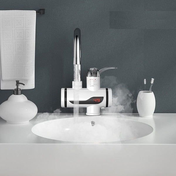 Electric Water Heating Faucet ,Tap for Kitchens and Bathrooms |   Display | Hot Water (without shower )