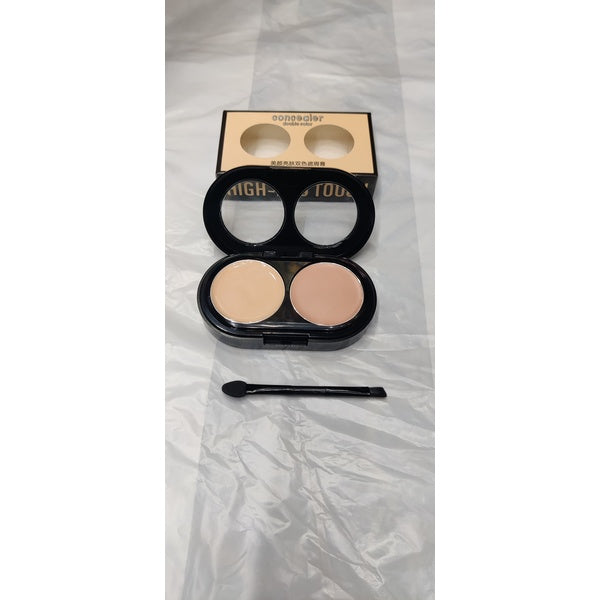 Creamy 2 in 1 Concealer Kit Warm Beige Creamy Concealer + Pale Yellow Sheer Finish Pressed Powder - GlowLaa.com