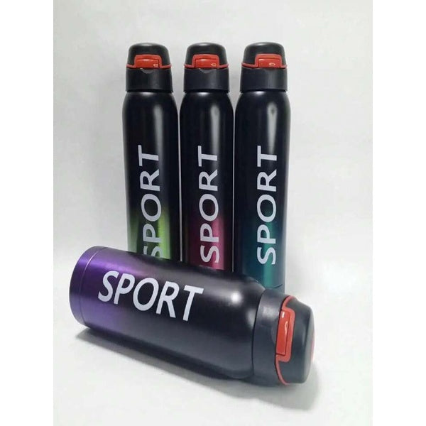 500ml Portable Sports Water Bottles Thermos With Straw (random color) - pink