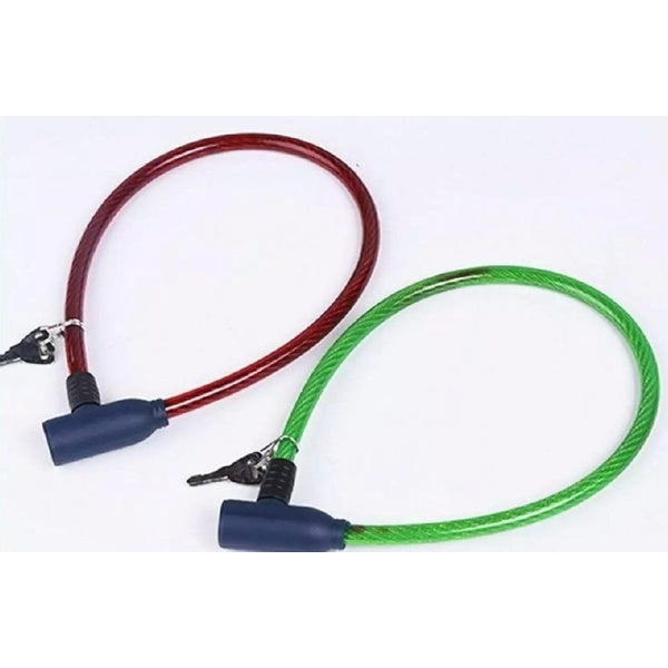 Cycle Safety Anti-Theft Steel Wire Lock Portable Security Lock With 2 Keys Cycle Lock - GlowLaa.com