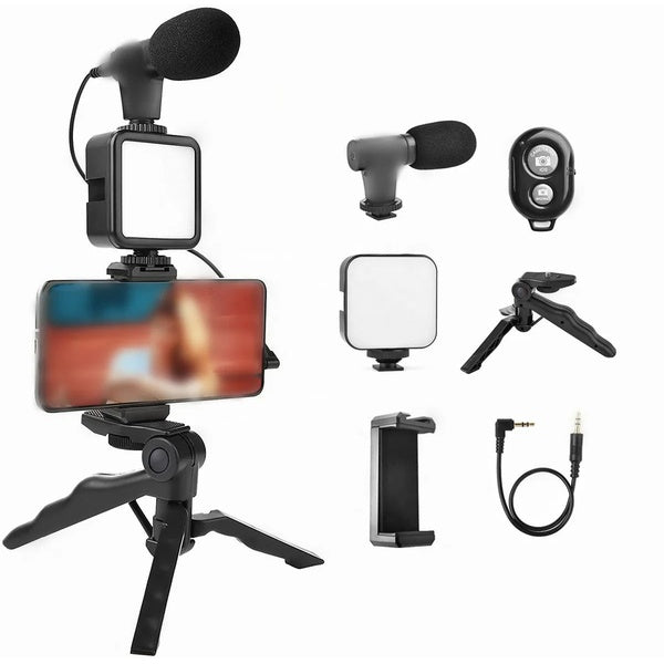 AY-49 Vlogging Video Making Kit for Smartphone &amp; Camera – Video Recording, Photography &amp; Studio Setup - GlowLaa.com