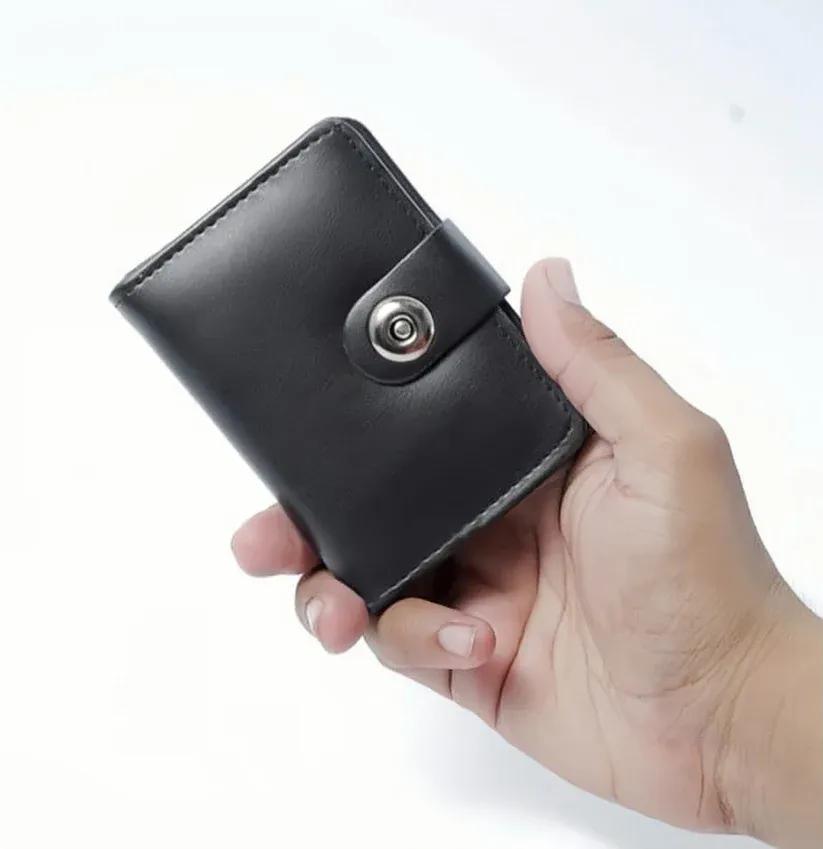 Plain  Leather Smart Wallet for Male And female  Easy To Carry, Stylish And Slim - Black