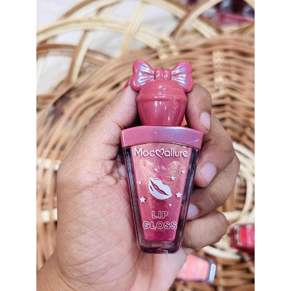 Pack Of 6  Mocallure  Bow Style Cute Lipgloss High Pigment Lipgloss (Random Color) - GlowLaa.com