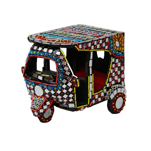 RIKSHAW ART GLASS WORK RIKSHAW Colorful  Art Antique Decoration Items.For Home Office - GlowLaa.com