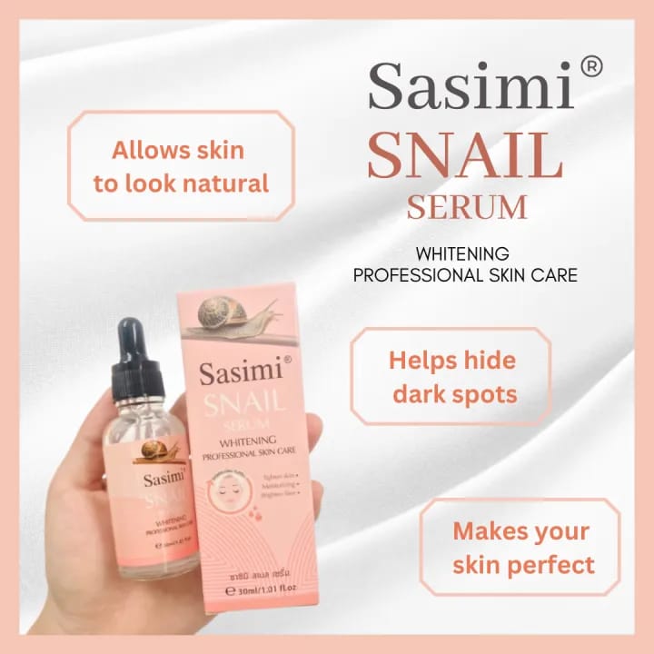 Sasimi Snail Serum High Quality Anti Aging Moisturizing &amp; Whitening Serum For Pores &amp; Acne 30Ml