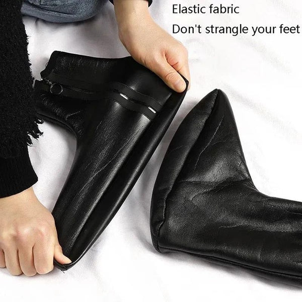Unisex Winter Warm Leather Thermal Boat Slipper Indoor Home Soft Non-Slip Socks Men Women Breathable Comfortable Socks | Unisex Woolen Thermal Socks - GlowLaa.com