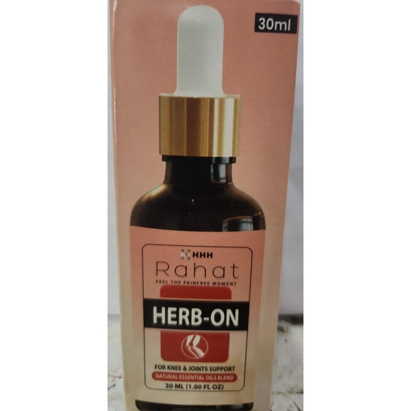 Rahat  Herb on Oil 30ml for pain in joints, back pain, arthritis pain, knee pain, tennis elbow, strains and sprains - GlowLaa.com