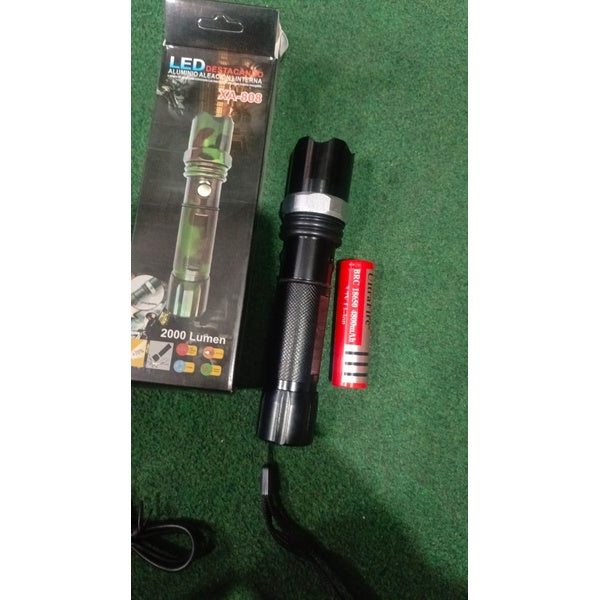XA-808  High Quality Metal body USB Rechargeable LED Flashlights Zoomable Multifunction Zoom High Lumens for Emergencies, Outdoor , home and hiking