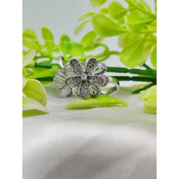 1 Piece Imported Blooming Elegance Adjustable Ring Set – Two Radiant Color ?? | Luxurious Design Ring | Adjustable Ring | Ring For Girls &amp; Women ? - Golden - GlowLaa.com