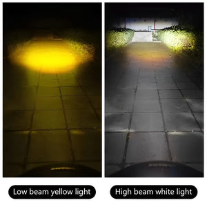 Bike LED Headlight Bulb - Motorcycle Fog light - Super bright With 2 functions white/yellow