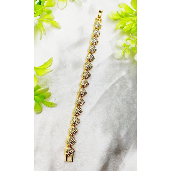 1 Piece Imported Exquisite Adjustable Heart Crystal Bracelet – Imported Elegance | Best Quality Artificial Bracelet For Girls &amp; Women | Bracelet For Every Occasion | Elegant Design