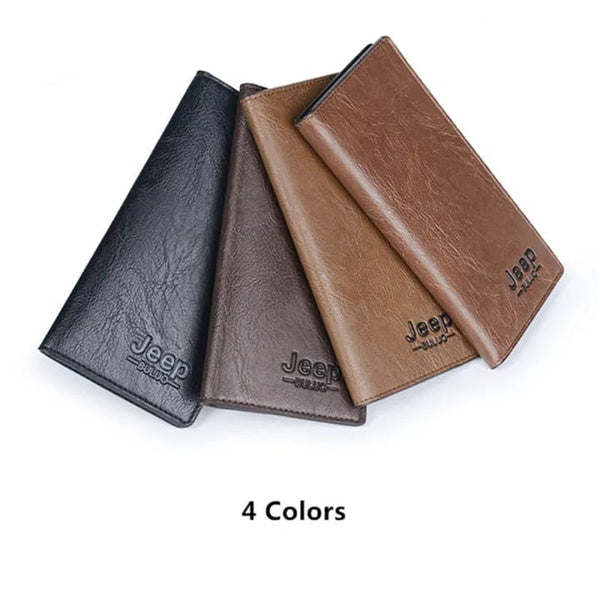 JEEP BULUO Brand Wallet Clutch Carteira Masculina Men Leather Men Wallets Business Brand Card Holder Purse | Men's Wallet - Brown - GlowLaa.com
