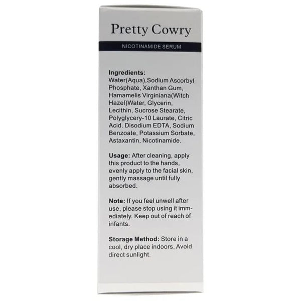 Pretty Cowry Nicotinamide Serum with Vitamin C | 30 ml Nicotinamide Face Serum for Anti-Wrinkles and Age, Even Skin, Against Blemishes and Stains - GlowLaa.com