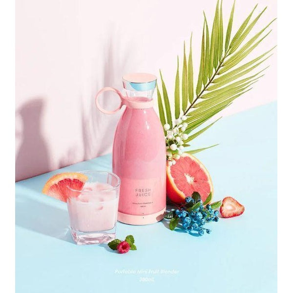 Mini Portable Blender Electric Fruit Juicer Mixers - Best Quality Fruit Mixer - Random Color - 380 ml - GlowLaa.com