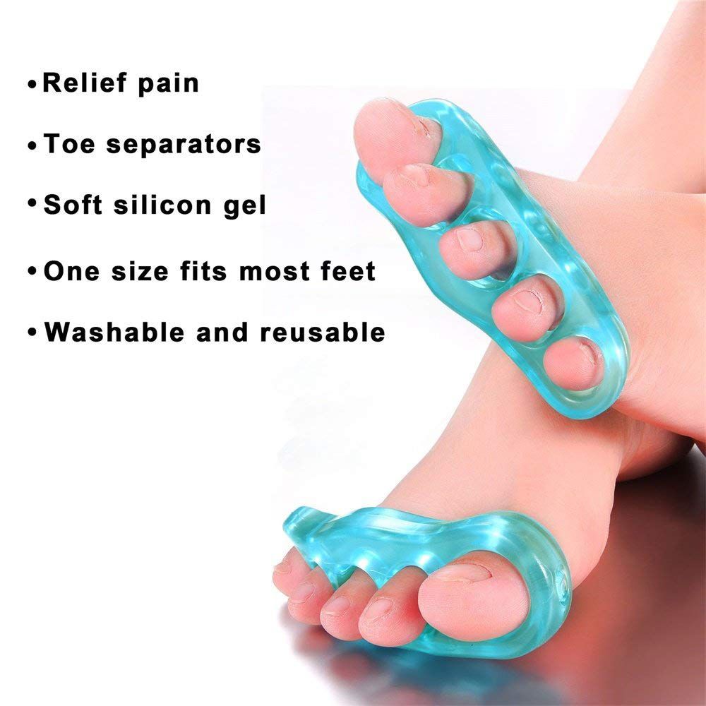 Reusable Gel Toe Separators &amp; Straighteners for Hammer &amp; Overlapping Toes - Unisex ( Random Color )