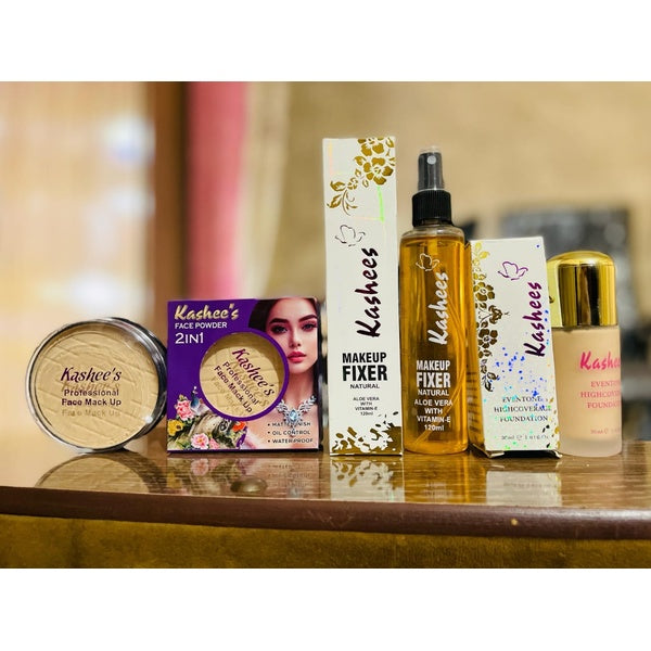 3 in 1 Kashee's Deal, Foundation, Compact Powder, &amp; Fixer (random shades)
