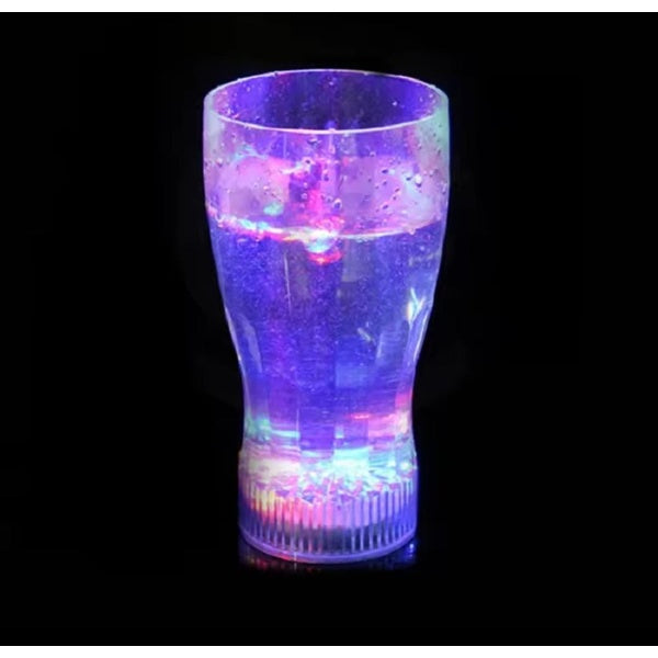Plastic LED Flashing Cup LED Light up Beer Cup Water Hanging Glass Cup for Wedding Party - 1pc Plastic LED Lighting Bulb - Decor LED Glowing Plastic Cups Fashing Drink Luminous Lights Cup - 250ml ( With Box )