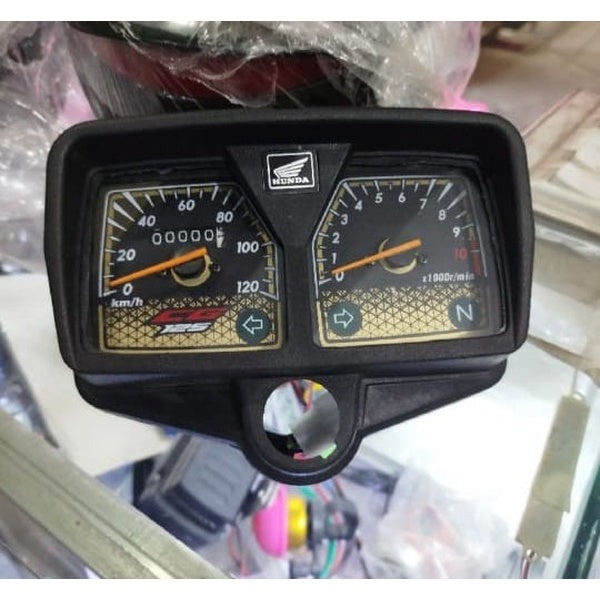 Speedometer for CG 125 Motorcycle | Honda 125cc Bikes With Meter Colour Lights (Complete meter with Box)