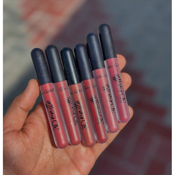 Color Castle 3D Matte Long Lasting Lipgloss [Pack of 6] | 3D Matte Lipgloss - GlowLaa.com