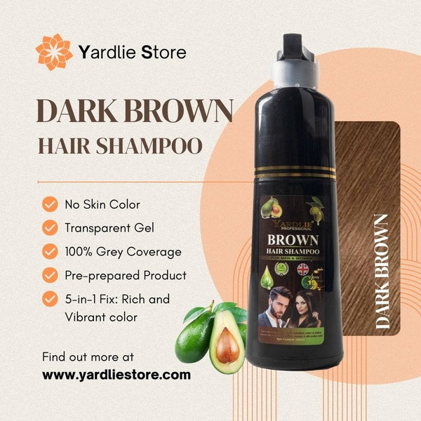 100% Original Yardlie Hair Color Shampoo [Black &amp; Dark Brown Colors] | 200ml