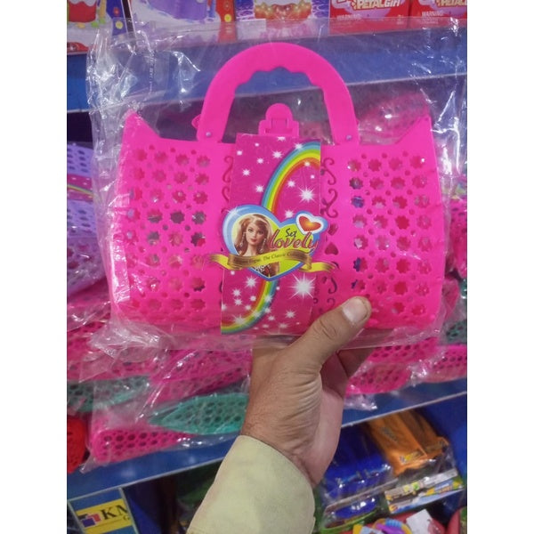 Shopping Bag With Home Furniture Toys For Kids - 10 PCS (Age: 3 Year Plus) - GlowLaa.com