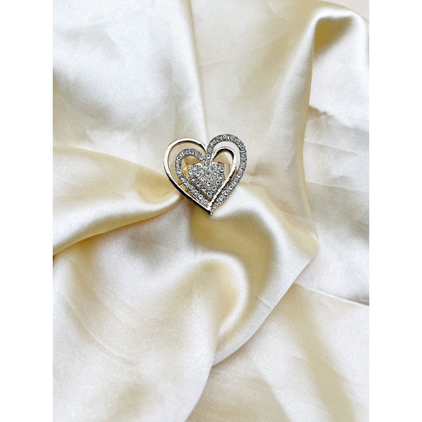 1 Piece Imported Radiant Double Heart Crystal Ring – A Love That Shines ???? | Best Quality Adjustable Ring | Ring For Girls &amp; Women