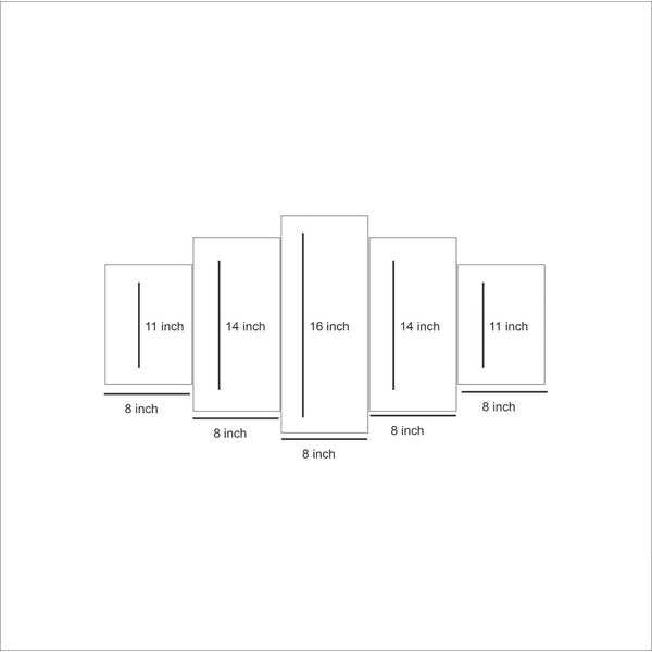 5 Piece Modular HD Printed Wall Frame