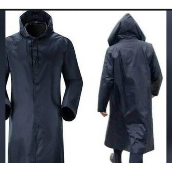 Premium Waterproof Long Raincoat with Adjustable Hood – Unisex Outdoor Protection (Random Color) - GlowLaa.com
