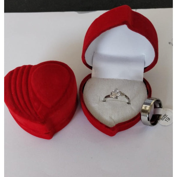 Couple Special Stainless Steel Rings Set – Matching His &amp; Hers Bands for Couples, Promise or Anniversary Rings | Couple Ring | Ring For Gift | - Male size 18 - GlowLaa.com