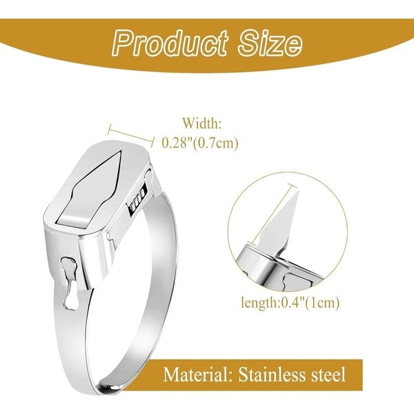 Adjustable Self Defense Ring - Self Defense Ring Knife - Hidden Blade Emergency Protection Tool for Men &amp; Women