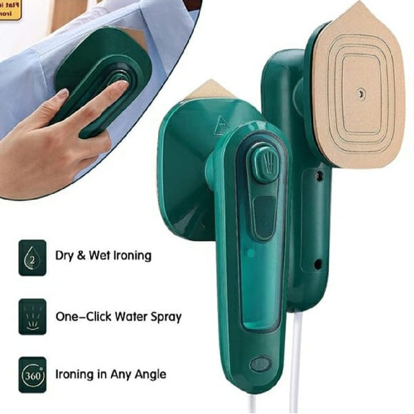 Portable Mini Electric Steam Iron – Handheld Garment Steamer for Clothes | 40W Ceramic Soleplate, Travel-Friendly, 80ml Water Tank - GlowLaa.com
