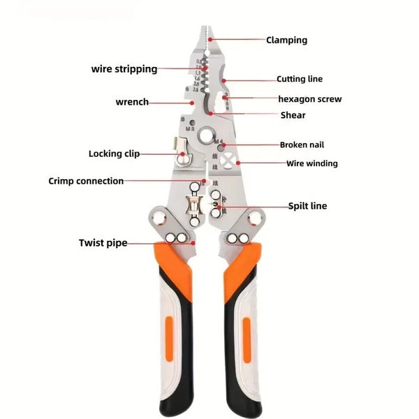 Foldable 8-in-1 Wire Stripping &amp; Cutting Multi-Tool - GlowLaa.com