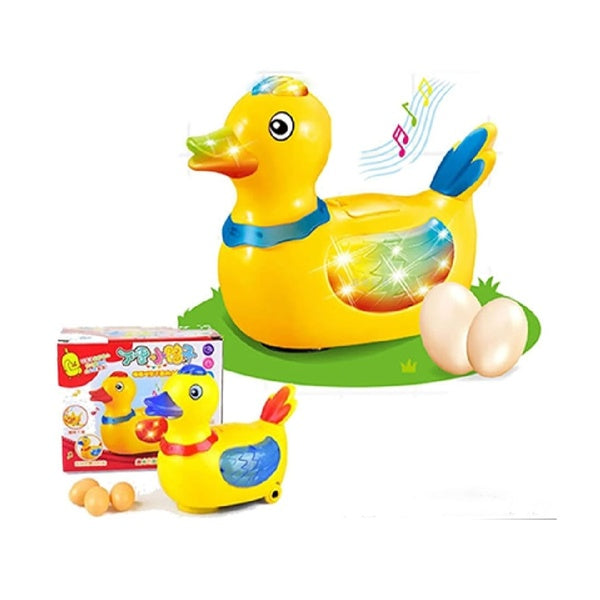 Musical Electric Lay Eggs Duck Toys For Kids and Boys - Battery Operated With Light and Music Sound Toy Vehicles car
