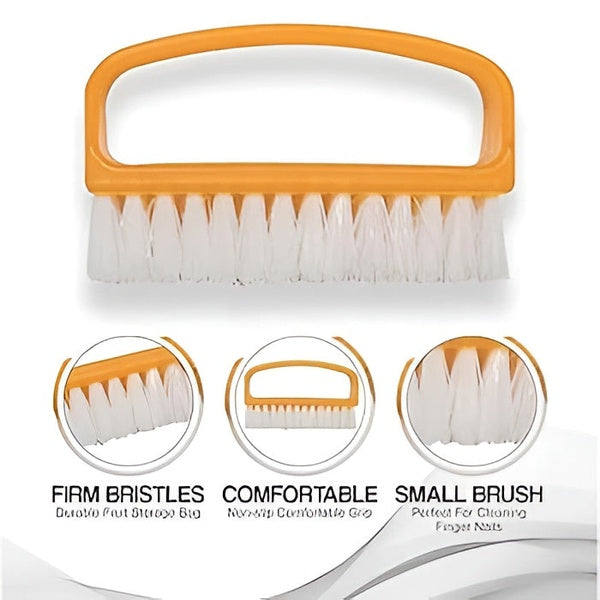 Pack Of 3 Nail Brush Set with Handle – Soft &amp; Durable Bristles for Cleaning Hands, Feet, Nails &amp; Cuticles, Removes Dirt, Grime &amp; Grease, Assorted Colors (Random Color) - GlowLaa.com