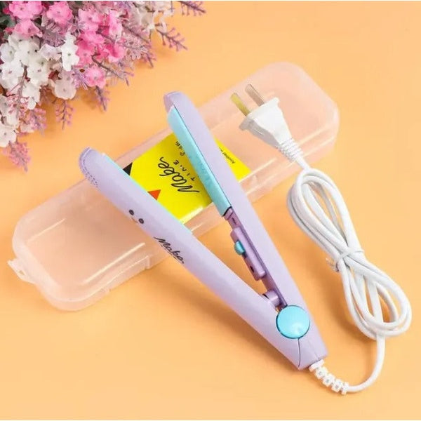 Mini Hair Straightener – Lightweight &amp; Portable Travel Styling Tool | Medium Heat | High/Low Speed Settings | Corded Electric | Multicolor | ABS Plastic - GlowLaa.com