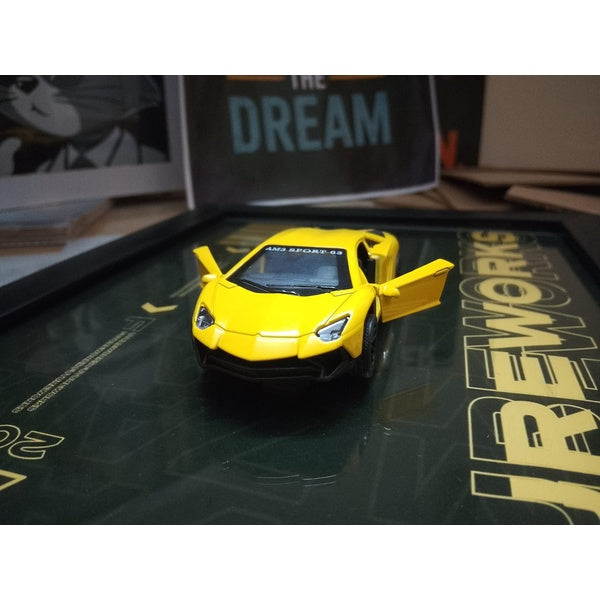 Metallic Car Wall Frame - Modern Home Decor Art - GlowLaa.com